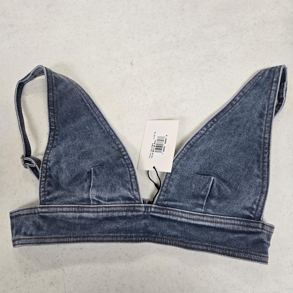 Denim Blue Crop Top - Picture 1 of 2
